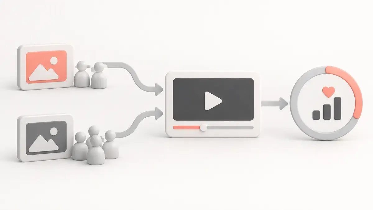 Aynı YouTube izleyici sorununda dar ve geniş konu sonuçlarını karşılaştıran başlıksız düzen