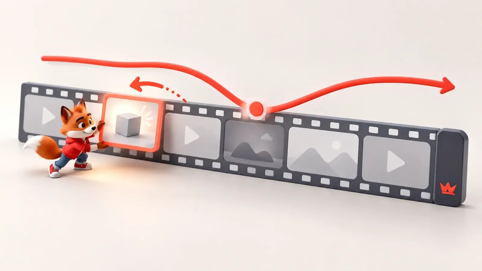 İzlenme süresindeki düşüş noktasını öne alınan video karesiyle düzelten küçük turuncu tilki maskotu