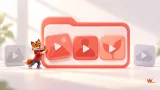Dağınık TikTok video fikirlerini tek profil konusu altında toplayan küçük turuncu tilki maskotu