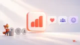 Unvan yığını yerine açık bir takip yararı kuran küçük turuncu tilki maskotu