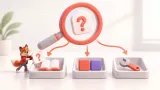YouTube arama sorusunu öğrenme, karşılaştırma ve uygulama yollarına ayıran küçük turuncu tilki maskotu