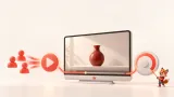 İzleyiciyi videoya ve izlemeyi sürdürmeye taşıyan yolu gösteren küçük Wubito maskotu