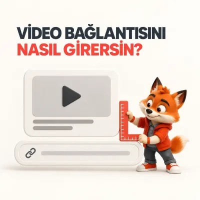 Video bağlantısını dikdörtgen kayıt cetveliyle içerik kartına hizalayan Wubi görseli