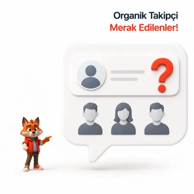 Organik takipçi türleri hakkında merak edilenleri gösteren Wubito görseli
