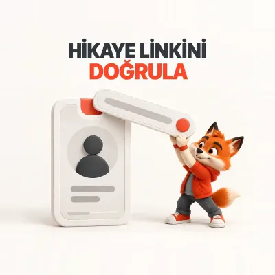 Hikaye bağlantı şeridini dikey kartın üst yuvasıyla eşleştiren Wubi görseli