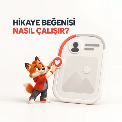Etkin hikaye kartının zaman yayına beğeni pimi yerleştiren Wubi görseli