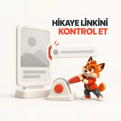 Bağlantı etiketini dikey hikaye kartının üst kenarıyla eşleştiren Wubi görseli