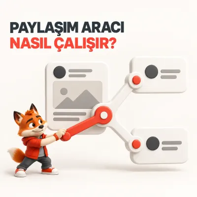 Tek gönderiyi iki hedef karta bağlayan paylaşım kolunu çeviren Wubi görseli