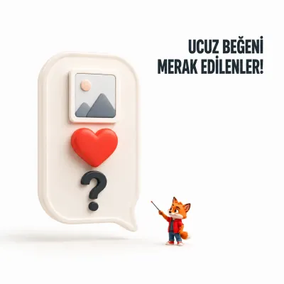 Ucuz beğeni hedefi ve paket kapsamını inceleyen Wubi ile soru işaretli gönderi görseli