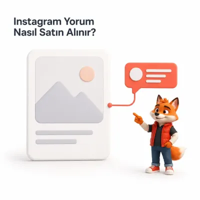 Gönderi kartına yorum balonu yönlendiren sipariş akışını gösteren Wubi