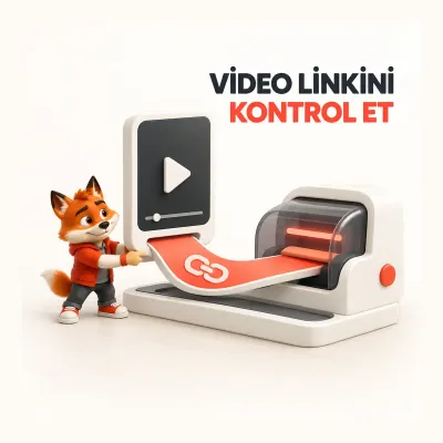 Video bağlantısı, güvenlik kontrolü ve izlenme talebinden oluşan üç aşamalı kullanım akışı