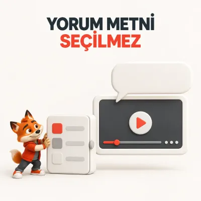 Video ve boş yorum kapsülü açıkken metin özelleştirme panelinin kapatılması