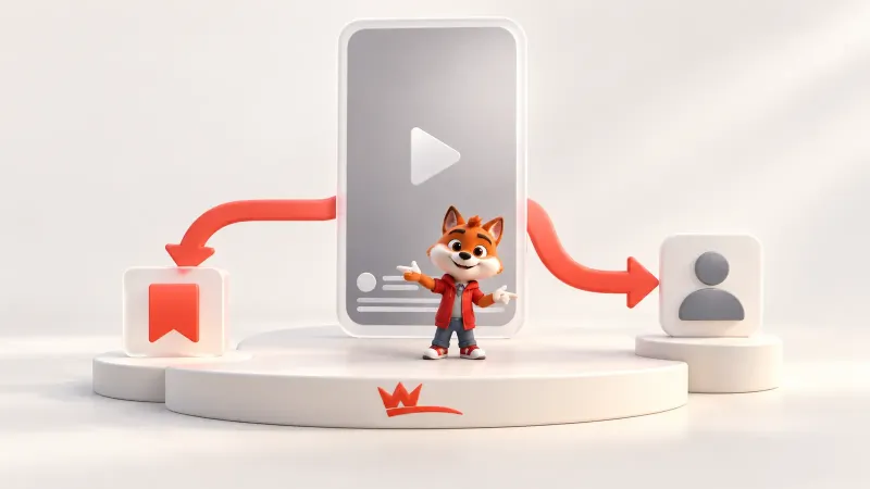 Tek TikTok videosundan kaydetme ve paylaşım yollarını ayıran Wubito maskotu