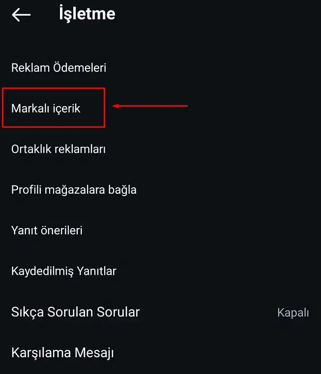 Instagram markali icerik nasil acilir asama-2