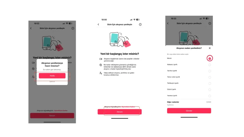 Tiktok onerilen ayarlari kapatma adim-2