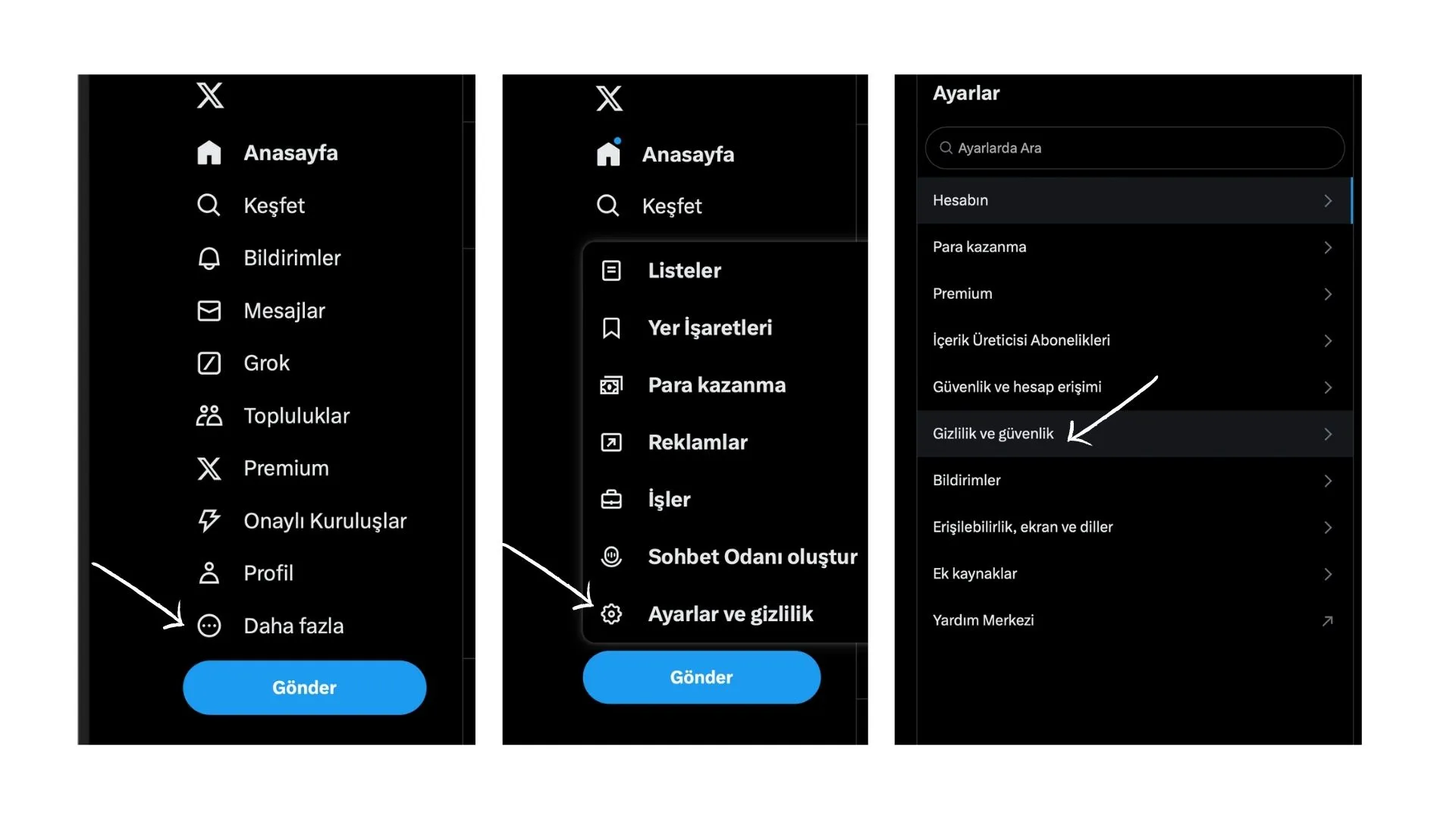 twitter x da gizlilik ve guvenlik ayarlari nasil acilir resimli anlatim